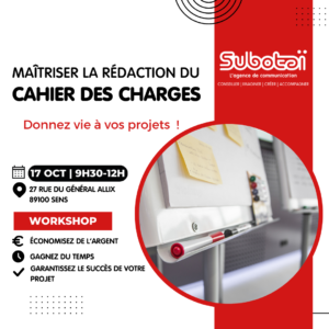 Workshop - Maîtriser la rédaction du cahier des charges