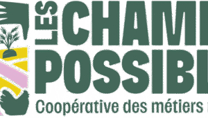 Nouveau logo des Champs des Possibles, coopérative des métiers nourriciers, réalisé par le Studio Coquelicot